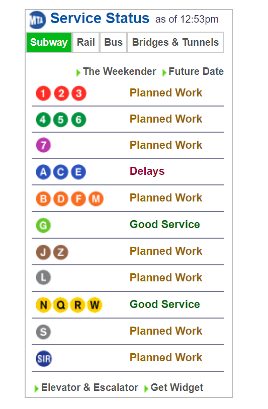 mta service widget